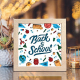 Back To School 6 – Paper Cut Light Box File - Cricut File - 20x20cm - LightBoxGoodMan