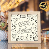 Back To School 6 – Paper Cut Light Box File - Cricut File - 20x20cm - LightBoxGoodMan - LightboxGoodman