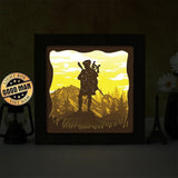 Bagpiper Player – Paper Cut Light Box File - Cricut File - 20x20cm - LightBoxGoodMan - LightboxGoodman