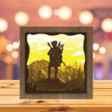 Bagpiper Player - Paper Cutting Light Box - LightBoxGoodman