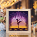 Ballet 1 Square – Paper Cut Light Box File - Cricut File - 20x20cm - LightBoxGoodMan