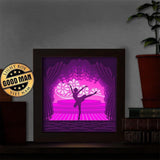 Ballet 1 Square – Paper Cut Light Box File - Cricut File - 20x20cm - LightBoxGoodMan - LightboxGoodman