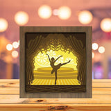 Ballet 1 Square - Paper Cutting Light Box - LightBoxGoodman