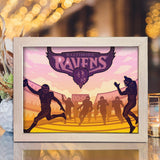 Baltimore Ravens – Paper Cut Light Box File - Cricut File - 20x26cm - LightBoxGoodMan