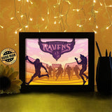 Baltimore Ravens - Paper Cutting Light Box - LightBoxGoodman - LightboxGoodman