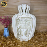 Baptism - 3D Pop-up Light Box Vase File - Cricut File - LightBoxGoodMan - LightboxGoodman