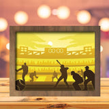 Baseball 1 - Paper Cutting Light Box - LightBoxGoodman - LightboxGoodman