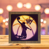 Basketball 3 – Paper Cut Light Box File - Cricut File - 20x20cm - LightBoxGoodMan