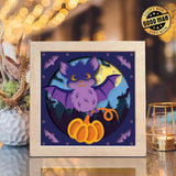 Bat Halloween – Paper Cut Light Box File - Cricut File - 8x8 inches - LightBoxGoodMan - LightboxGoodman