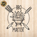 BBQ Master - Cricut File - Svg, Png, Dxf, Eps - LightBoxGoodMan - LightboxGoodman