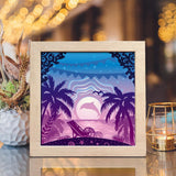 Beach 1 – Paper Cut Light Box File - Cricut File - 8x8 inches - LightBoxGoodMan - LightboxGoodman