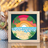 Beach 2 – Paper Cut Light Box File - Cricut File - 8x8 inches - LightBoxGoodMan