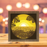 Beach 2 - Paper Cutting Light Box - LightBoxGoodman