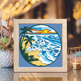 Beach 3 – Paper Cut Light Box File - Cricut File - 8x8 inches - LightBoxGoodMan - LightboxGoodman