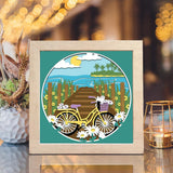 Beach Bicycle – Paper Cut Light Box File - Cricut File - 8x8 inches - LightBoxGoodMan - LightboxGoodman