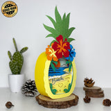 Beach - Paper Cut Pineapple Light Box File - Cricut File - 14,3x28,7cm - LightBoxGoodMan - LightboxGoodman