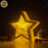 Bear 1 - Paper Cut Star Light Box File - Cricut File - 20x21cm - LightBoxGoodMan - LightboxGoodman