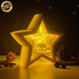 Bear 1 - Paper Cut Star Light Box File - Cricut File - 20x21cm - LightBoxGoodMan - LightboxGoodman