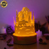 Bear - 3D Dome Lantern File - Cricut File - LightBoxGoodMan - LightboxGoodman