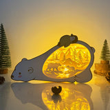 Bear - Bear Papercut Lightbox File - 9.5x4.8