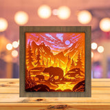 Bear In The Forest - Paper Cutting Light Box - LightBoxGoodman - LightboxGoodman