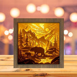 Bear In The Forest - Paper Cutting Light Box - LightBoxGoodman - LightboxGoodman