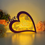 Beautiful Mom - Love Heart Papercut Lightbox File - 5,6x7,5" - Cricut File - LightBoxGoodMan - LightboxGoodman