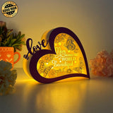 Beautiful Mom - Love Heart Papercut Lightbox File - 5,6x7,5" - Cricut File - LightBoxGoodMan - LightboxGoodman