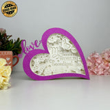 Beautiful Mom - Love Heart Papercut Lightbox File - 5,6x7,5" - Cricut File - LightBoxGoodMan - LightboxGoodman