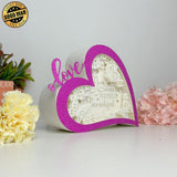 Beautiful Mom - Love Heart Papercut Lightbox File - 5,6x7,5" - Cricut File - LightBoxGoodMan - LightboxGoodman