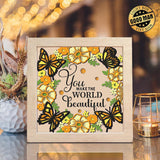 Beautiful You - Paper Cut Light Box File - Cricut File - 8x8 Inches - LightBoxGoodMan - LightboxGoodman