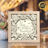 Beautiful You - Paper Cut Light Box File - Cricut File - 8x8 Inches - LightBoxGoodMan - LightboxGoodman