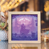 Beauty And Beast 1 Square - Paper Cut Light Box File - Cricut File - 8x8 inches - LightBoxGoodMan - LightboxGoodman