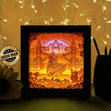 Beauty And Beast 1 Square - Paper Cutting Light Box - LightBoxGoodman - LightboxGoodman