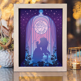 Beauty And Beast 2 - Paper Cut Light Box File - Cricut File - 8x10 inches - LightBoxGoodMan - LightboxGoodman