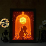 Beauty And Beast 2 - Paper Cut Light Box File - Cricut File - 8x10 inches - LightBoxGoodMan - LightboxGoodman