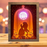 Beauty And Beast 2 - Paper Cutting Light Box - LightBoxGoodman