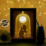 Beauty And Beast 2 - Paper Cutting Light Box - LightBoxGoodman - LightboxGoodman