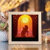 Beauty And Beast 2 Square - Paper Cut Light Box File - Cricut File - 8x8 inches - LightBoxGoodMan