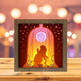 Beauty And Beast 2 Square - Paper Cutting Light Box - LightBoxGoodman