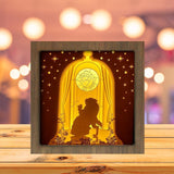 Beauty And Beast 2 Square - Paper Cutting Light Box - LightBoxGoodman - LightboxGoodman