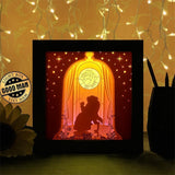 Beauty And Beast 2 Square - Paper Cutting Light Box - LightBoxGoodman - LightboxGoodman