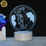 Beauty And The Beast - Acrylic LED Light File - 4,5x4,5" - Cricut File - LightBoxGoodMan - LightboxGoodman