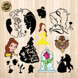 Beauty And The Beast - Cricut File - Svg, Png, Dxf, Eps - LightBoxGoodMan - LightboxGoodman