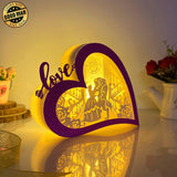 Beauty And The Beast - Love Heart Papercut Lightbox File - 5,6x7,5" - Cricut File - LightBoxGoodMan - LightboxGoodman