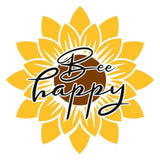 Bee Happy - Cricut File - Svg, Png, Dxf, Eps - LightBoxGoodMan