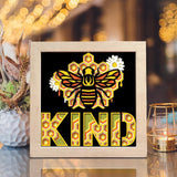 Bee Kind – Paper Cut Light Box File - Cricut File - 8x8 inches - LightBoxGoodMan - LightboxGoodman