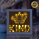 Bee Kind – Paper Cut Light Box File - Cricut File - 8x8 inches - LightBoxGoodMan - LightboxGoodman