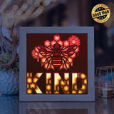 Bee Kind – Paper Cut Light Box File - Cricut File - 8x8 inches - LightBoxGoodMan - LightboxGoodman