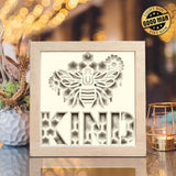 Bee Kind – Paper Cut Light Box File - Cricut File - 8x8 inches - LightBoxGoodMan - LightboxGoodman